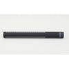 This is a photo of the Sanken CS-1e shotgun microphone. It is a side view. The microphone is shown in black
