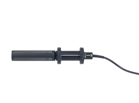 This is a photo of the Sanken CMS-10. The microphone is black, it is a side view of the microphone.